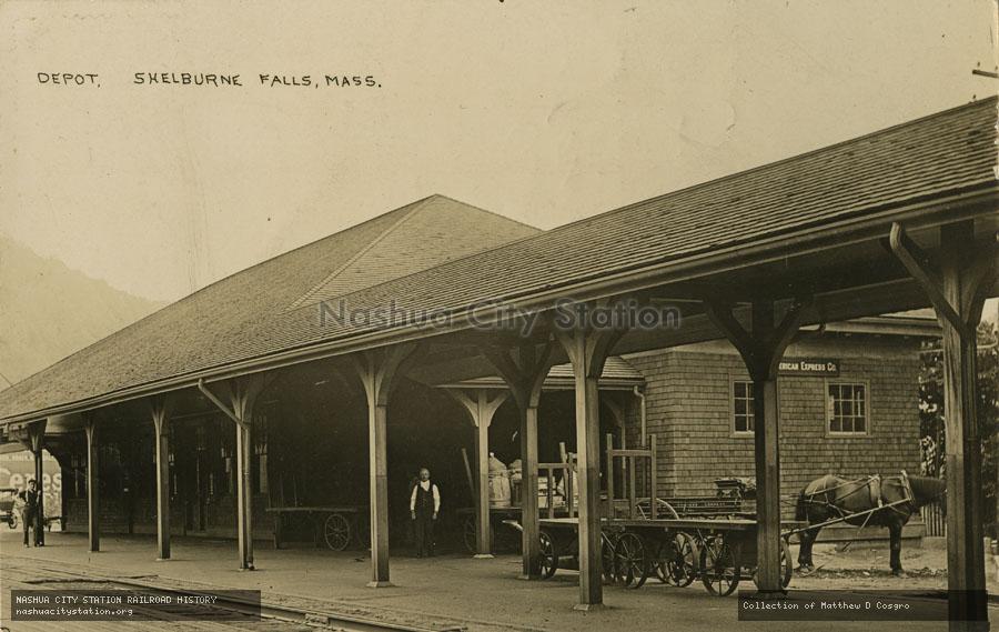 Postcard: Depot, Shelburne Falls, Massachusetts
